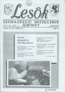 Lesôk Szemaudzczi Miesęcznik Gminny, 1997, czerwińc, Nr 6 (51)