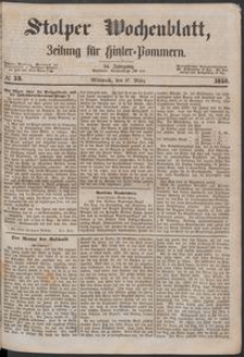 Stolper Wochenblatt. Zeitung f&uuml;r Hinterpommern № 33