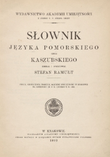 Słownik języka pomorskiego czyli kaszubskiego