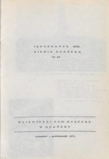 Informator WDK : Ziemia Gdańska, 1971, nr 89
