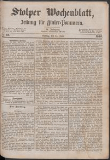 Stolper Wochenblatt. Zeitung f&uuml;r Hinterpommern № 68