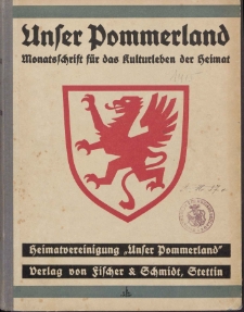 Unser Pommerland : Monatsschrift für das Kulturleben der Heimat, 1935, Nr. 1