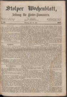 Stolper Wochenblatt. Zeitung f&uuml;r Hinterpommern № 85