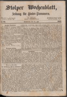 Stolper Wochenblatt. Zeitung f&uuml;r Hinterpommern № 85