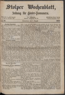 Stolper Wochenblatt. Zeitung f&uuml;r Hinterpommern № 91