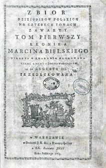 Zbior dzieiospisow polskich we czterch tomach zawarty