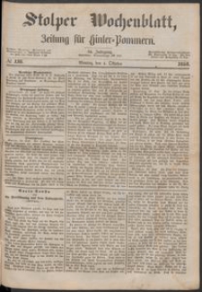 Stolper Wochenblatt. Zeitung f&uuml;r Hinterpommern № 116