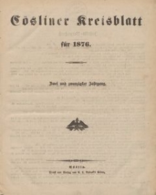 Kreisblatt des C&ouml;sliner Kreises 1876