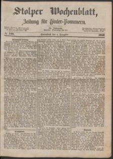 Stolper Wochenblatt. Zeitung f&uuml;r Hinterpommern № 142