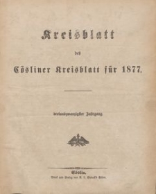 Kreisblatt des Cösliner Kreises 1877
