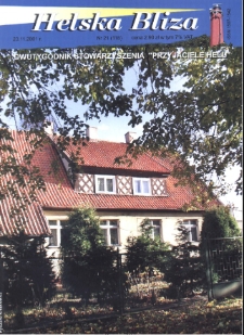 Helska Bliza : dwutygodnik Stowarzyszenia "Przyjaciele Helu", 2001, nr 21