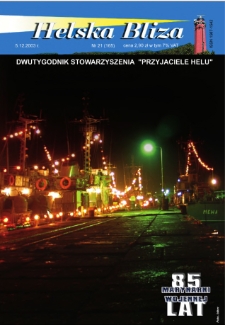 Helska Bliza : dwutygodnik Stowarzyszenia "Przyjaciele Helu", 2003, nr 21