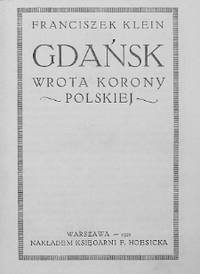 Gdańsk : wrota Korony Polskiej