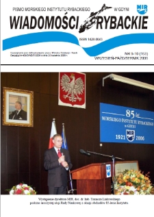 Wiadomości Rybackie : pismo Morskiego Instytutu Rybackiego w Gdyni, 2006, nr 9-10