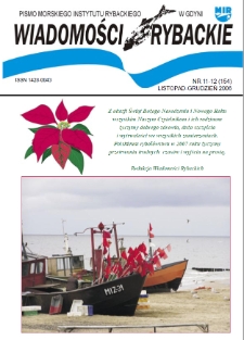 Wiadomości Rybackie : pismo Morskiego Instytutu Rybackiego w Gdyni, 2006, nr 11-12