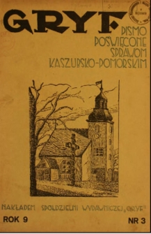 Gryf : pismo poświęcone sprawom kaszubsko-pomorskim, 1934, nr 3