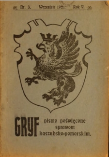 Gryf : pismo poświęcone sprawom kaszubsko-pomorskim, 1921, nr 3