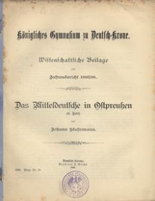 Königliches Gymnasium zu Dt. Krone. Schuljahr 1895/96. Zweiundvierzigster Jahresbericht erstattet vom Direktor des Gymnasiums