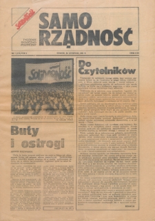 Samorządność : tygodnik społeczno-polityczny, nr 1