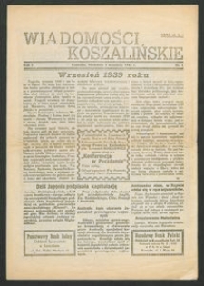 Wiadomości Koszalińskie. Nr 1/1945