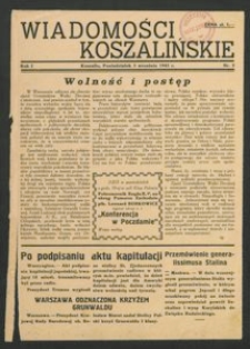 Wiadomości Koszalińskie. Nr 2/1945