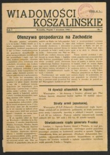 Wiadomości Koszalińskie. Nr 7 [6]/1945