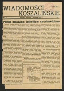 Wiadomości Koszalińskie. Nr 8/1945