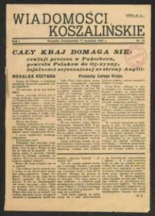 Wiadomości Koszalińskie. Nr 14/1945