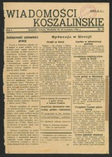 Wiadomości Koszalińskie. Nr 18/1945