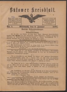 B&uuml;tower Kreisblatt 1901