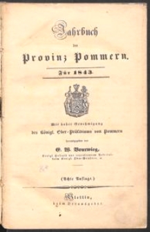 Jahrbuch der Provinz Pommern für 1843