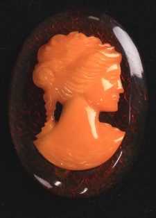 Woman profile medallion