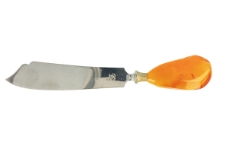 Knife with amber handle