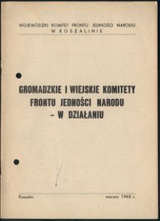 Gromadzkie i wiejskie komitety Frontu Jedności Narodu - w działaniu