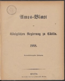 Amts-Blatt der Königlichen Regierung zu Cöslin 1888