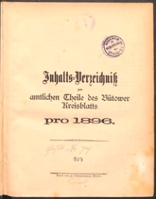 B&uuml;tower Kreisblatt 1896