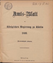 Amts-Blatt der Königlichen Regierung zu Köslin 1899