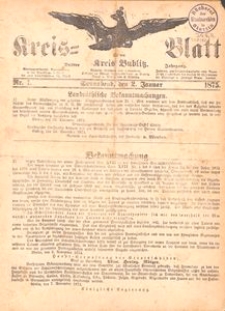 Kreisblatt für den Kreis Bublitz 1875