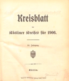 Kreisblatt des Kösliner Kreises 1906