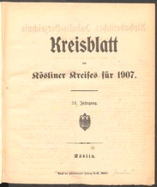 Kreisblatt des Kösliner Kreises 1907