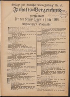 Kreisblatt f&uuml;r den Kreis Bublitz 1908