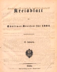 Kreisblatt des Cösliner Kreises 1883