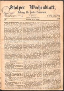 Stolper Wochenblatt. Zeitung f&uuml;r Hinterpommern № 1