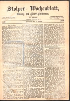 Stolper Wochenblatt. Zeitung f&uuml;r Hinterpommern № 2