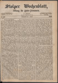 Stolper Wochenblatt. Zeitung f&uuml;r Hinterpommern № 40