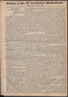 Beilage zu № 47 des Stolper Wochenblatt