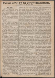 Beilage zu № 50 des Stolper Wochenblatt