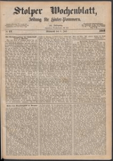 Stolper Wochenblatt. Zeitung für Hinterpommern № 77