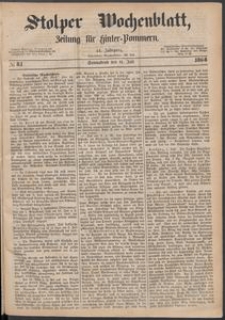 Stolper Wochenblatt. Zeitung f&uuml;r Hinterpommern № 81