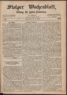 Stolper Wochenblatt. Zeitung f&uuml;r Hinterpommern № 84